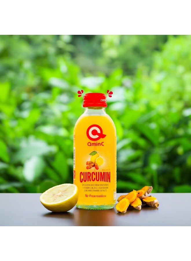 QminC Curcumin Herbal Drink with Turmeric, Ginger & Lemon – Antioxidant Detox Beverage for Immunity & Digestion – No Sugar or Preservatives – 150ml Bottles, Pack of 6 - Image 3